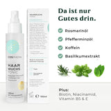 Spray tonic pentru păr cu ulei de rozmarin 100ml - Spray cu ulei de rozmarin accelerează în mod natural creșterea părului - remediu pentru creșterea părului la femei și bărbați - ser pentru căderea părului - ulei de rozmarin pentru păr de Cosphera Ingrijirea parului Naty Shop