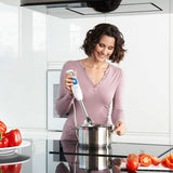 Braun Household Stabmixer MQ 3035 WH - Multiquick 3 Pürierstab Mit Edelstahl-Mixfuß, 2 Geschwindigkeiten, Spritzschutz, Spülmaschinenfest, Zerkleinerer, Schneebesen & 600Ml Mix- Und Messbecher, Weiß Bucatarie Naty Shop