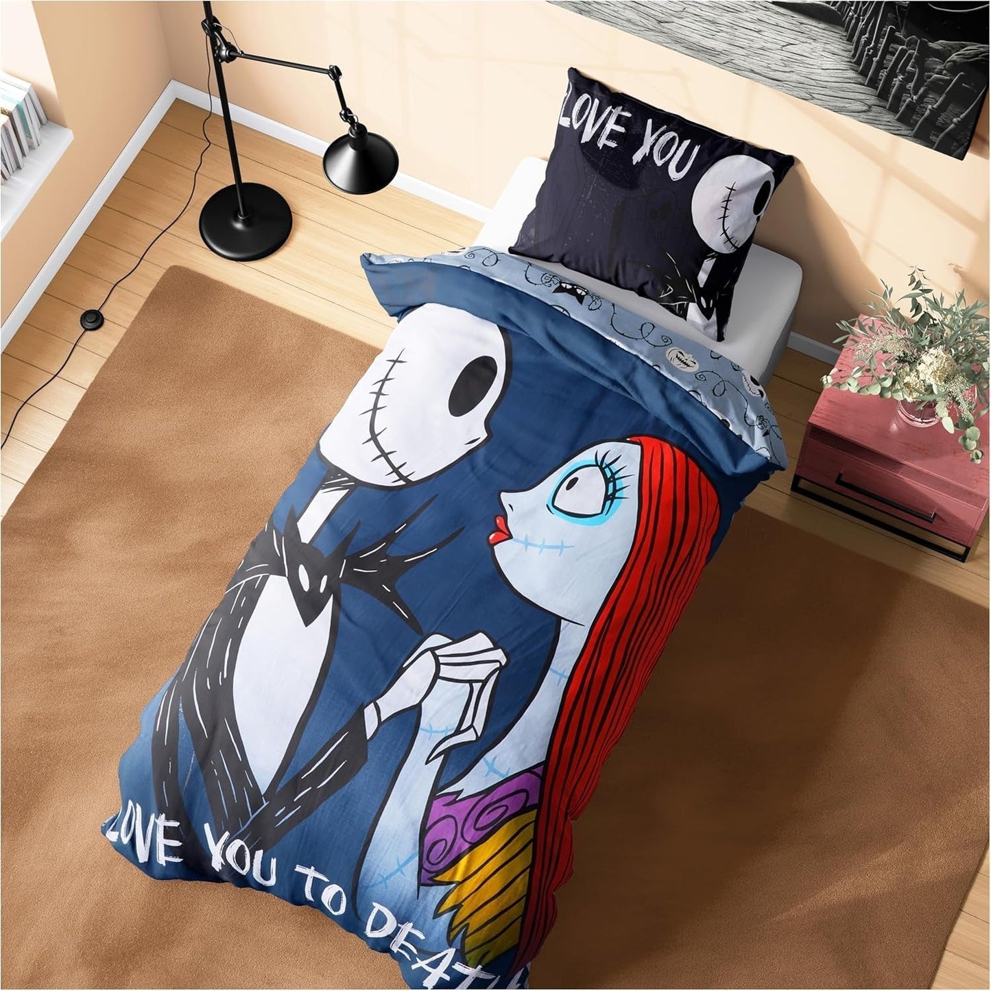 Lenjerie de pat pentru copii si adolescenti Lenjerie de pat - copii Naty Shop Black Jack Sally - Single