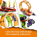 LEGO 60339 City Stuntz Stuntz Show Double Looping Set, Incl. rampă, monster truck, 2X motocicletă și 7 minifigurine, jucărie pentru copii cu vârsta peste 7 ani Seturi de constructie Besuche den LEGO-Store