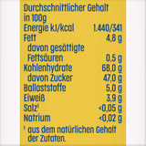 Batoane cu măr și banană (20 x 25g), îndulcite doar cu fructe, gustare perfectă între mese, preparate din ingrediente strict controlate și selectate.