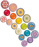 Set de veselă Excelsa ETNO Chic, porțelan, multicolor, 21 piese