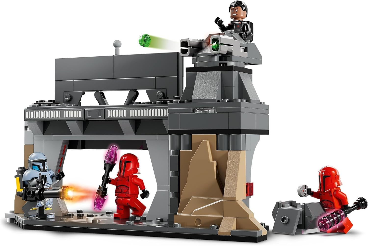 LEGO Star Wars: Duelul Mandalorian între Paz Vizsla și Moff Gideon, jucărie de construcție de colecție pentru copii, idee de cadou pentru băieți și fete creative cu vârsta de peste 7 ani, jucărie Mandalorian 75386 Seturi de constructie Besuche den LEGO-Store