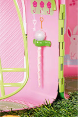 BABY Born Storybook Cottage, Casă de păpuși pliabilă pentru păpuși de 18 cm cu masă, șemineu, șezlong și telescop, roz verde, 833803 Zapf Creation Casute de papusi Naty Shop