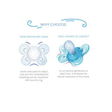 Chicco PhysioForma Comfort Suzetă 6-16 Luni, 1 Bucată, Suzetă cu Tetină din Silicon, Susține Respirația Fiziologică și Promovează Dezvoltarea Orală Corectă, Albastră