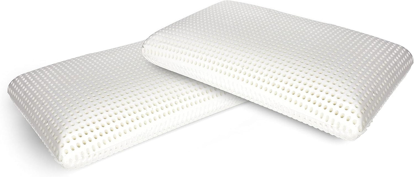 Talamo Italia Set de 2 perne pentru pat, 100% Made in Italy, pernă detașabilă "săpun" din spumă de memorie perforată, hipoalergenică și respirabilă, 70X40Xh16 Cm Perne standard Naty Shop Altezza 16 Fără capac Set Da 2