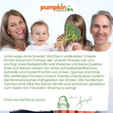 Inele multicereale organice Pumpkin Organics pentru copii, morcov și mango (pachet de 8) Gustări pentru bebeluși fără aditivi de la 12 luni - fără alergeni² și fără gluten³ Gustări crocante pentru copii (8 x 20g)