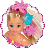 Simba 105733318 - Evi Love Swimming Mermaid, Evi ca o sirenă, Poate înota corect, Cu figurină de pește, Păpușă de îmbrăcat, 12cm, Pentru copii de la 3 ani în sus Papusi Naty Shop
