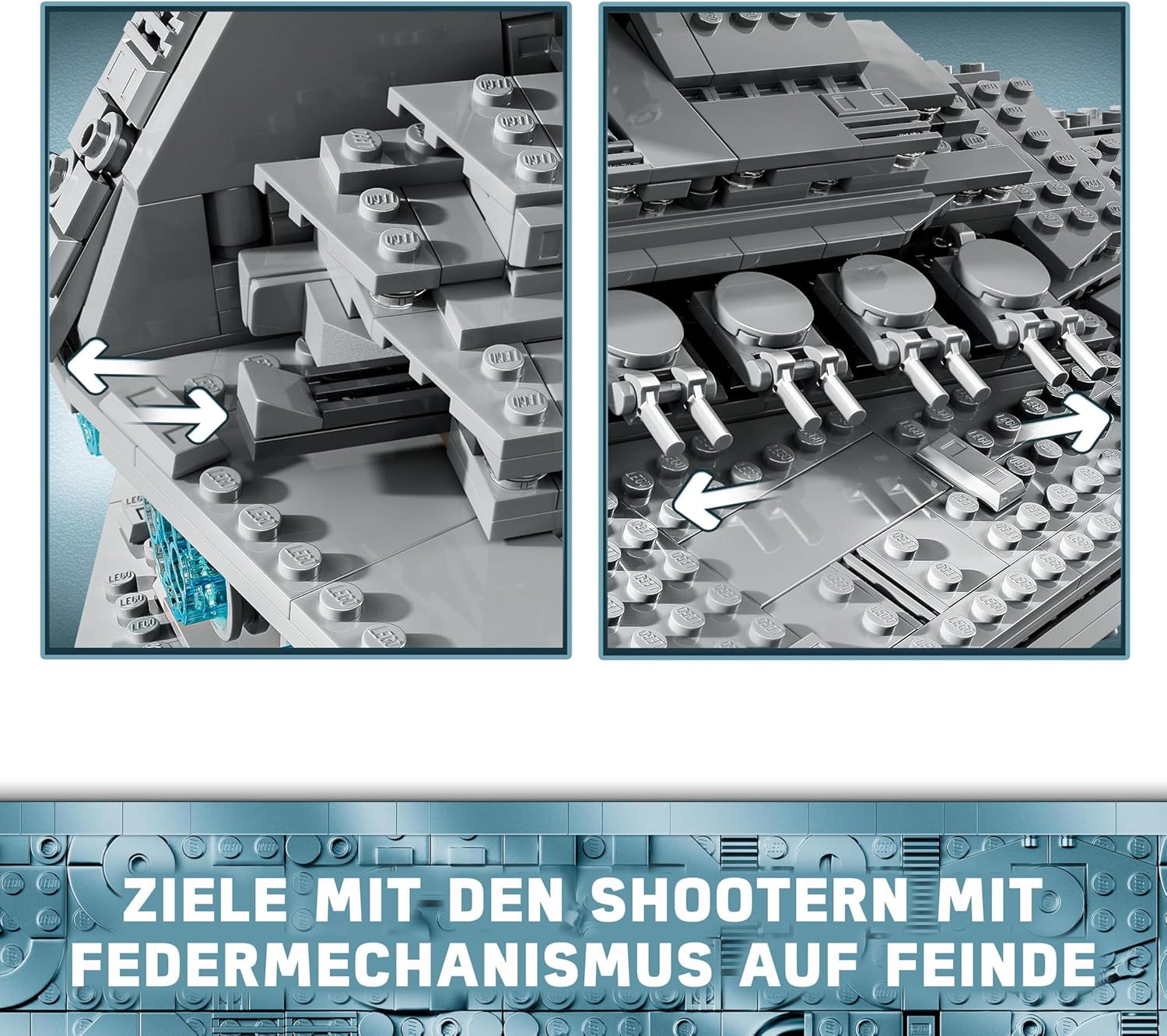 LEGO Star Wars Imperial Star Destroyer, Set navă stelară, Jucărie de construcție, Playset cu Darth Vader și Cal Kestis, Cadou de ziua de naștere pentru băieți, fete și fani 75394 Seturi de constructie Besuche den LEGO-Store