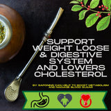 Ceai Yerba Mate  Cu Ashwagandha 500G - Ceai Mate Brazilian Cu Ashwagandha Și Plante Medicinale - Fără Aditivi Artificiali, Aromă Naturală | Ceai Mate Verde Loose 0,5Kg cu Plante Medicinale