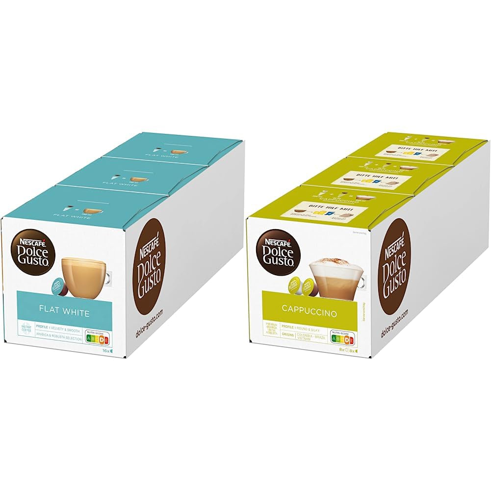 Flat White, 48 Kaffeekapseln & Cappuccino, 48 Kaffeekapseln