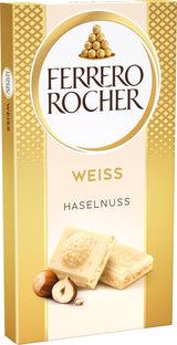 Baton Ferrero Rocher – Ciocolată albă cu alune – Cadou de Ziua Îndrăgostiților pentru el și ea – 1 baton de ciocolată x 90g