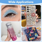 Harz Strasssteine 4200Pcs Strass Kristalle 1Mm-5Mm Gemischte Kinder Bastelsachen Kit Mit Strass Mit Picking Pinzette Und Stift Für DIY Nägel Kleidung Kunsthandwerk Gemischt Becher Party (A)
