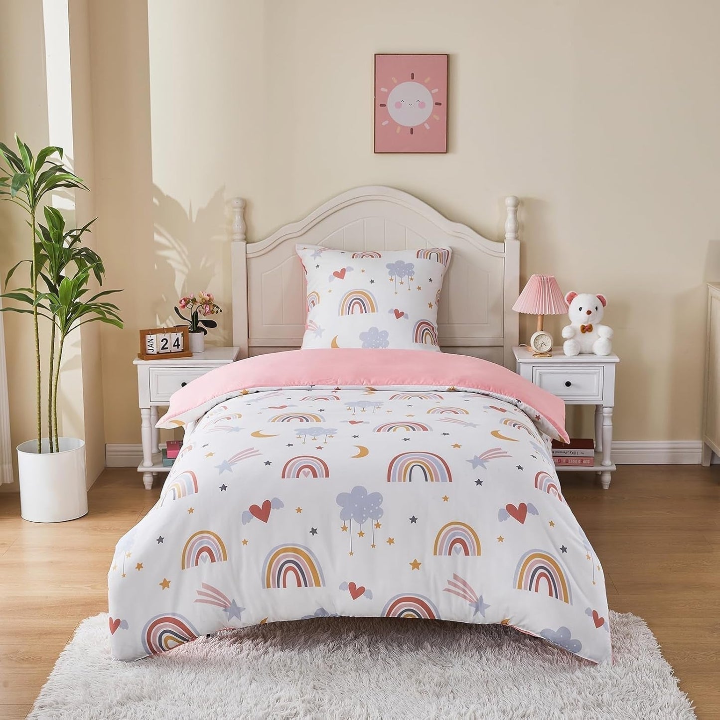 Lenjerie de pat pentru copii, Curcubeu, microfibre Lenjerie de pat - copii Naty Shop