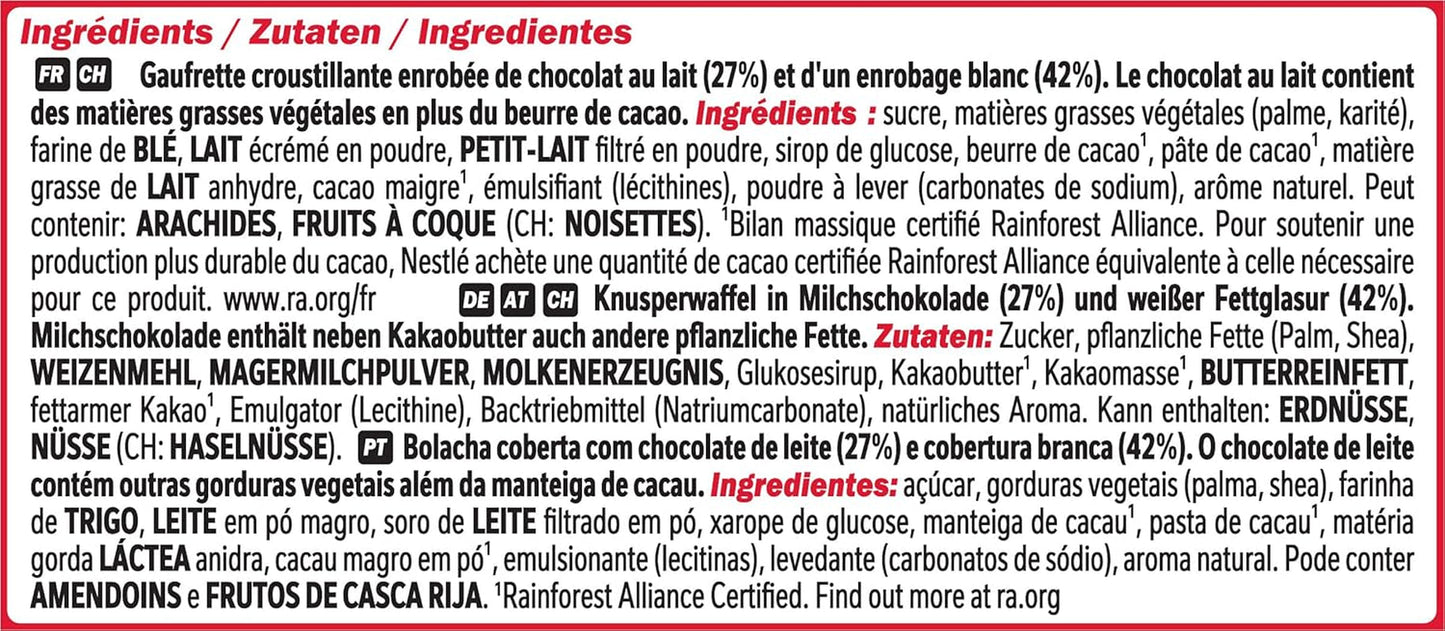 Nestlé Chunky Funky, napolitană crocantă în ciocolată cu lapte, pachet multiplu, pachet de 2 (4 x 40 g fiecare)