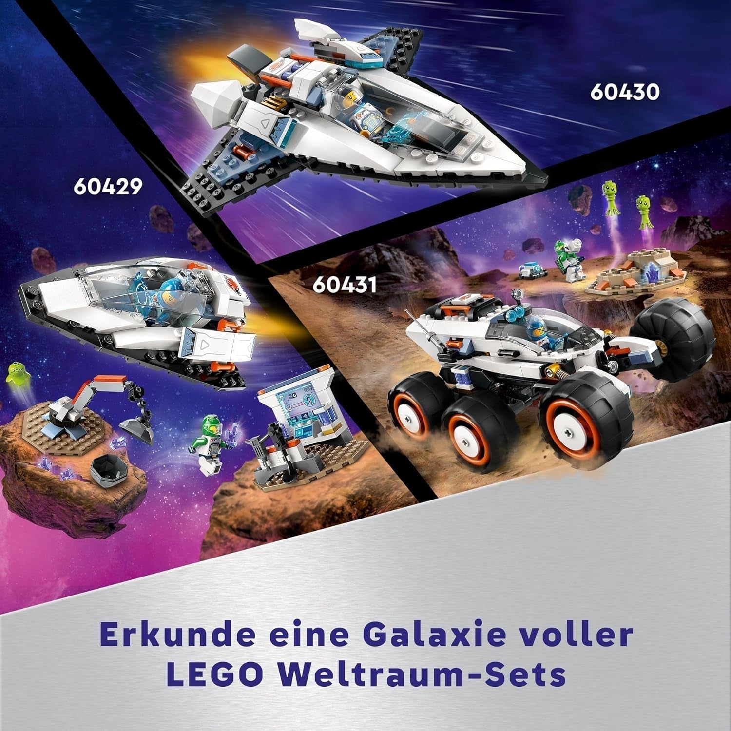 Nava spațială LEGO City, jucărie spațială cu navetă spațială pentru copii de construit, băieți și fete de la 6 ani, set cu figurină astronaut 60430 Seturi de constructie Besuche den LEGO-Store