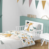 Lenjerie de pat pentru baieti, diverse motive, 100% bumbac Lenjerie de pat - copii Naty Shop Girafe