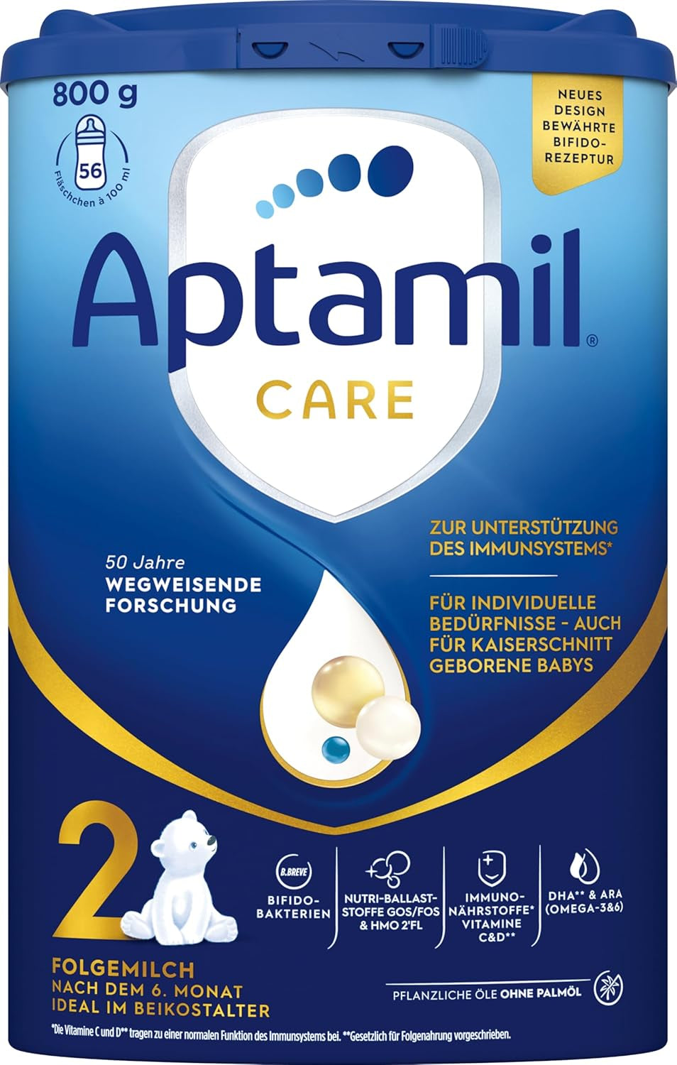 Aptamil Care 2 – Potrivit și pentru bebelușii născuți prin cezariană – 1 x 800 g