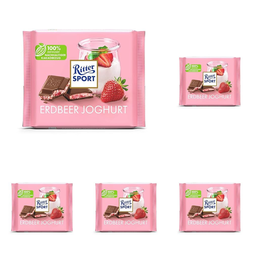 Ritter Sport 250g Ciocolată Alpine Milk, Cea mai fină ciocolată cu lapte integral, cu un gust cremos, Ciocolată clasică de împărțit cu prietenii, 11 batoane x 250g