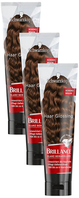 Brillance Shine Treatment, Hair Glossing Radiant Violet (150 ml), hrănește și intensifică culoarea părului, poate fi folosit ca o mască de păr, durează până la 6 spălări ale părului Vopsea pentru par Naty Shop Ciocolată maro 150.00 Ml (pachet de 3)