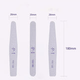 Set de 3 pile de unghii, pile de unghii pentru unghii cu gel, accesorii pentru unghii cu gel rezistente la uzură și lavabile, pilă de unghii profesională 100/180 cu 3 forme, albă