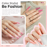 Modelones Set de 35 de bucăți pentru unghii cu gel, Set de ojă UV cu lampă 48W, Set de ojă gel maro nud alb roz, Set de ojă gel UV cu bază top coat Set studio unghii