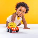 Bright Starts, Oball, mașină de jucărie cu zornăitor, jucărie cu activitate motorie pentru bebeluși și copii mici de la 3 luni, 1 bucată, culoare aleatorie albastru sau roșu Jucarii Bebe Naty Shop
