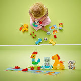 Tren de animale LEGO DUPLO, jucărie tren cu roți, figuri creative de animale de construit și reconstruit, jucărie educativă pentru copii mici, cadou de ziua de naștere pentru fete și băieți iubitori de animale de la 1½ ani 10412 Seturi de constructie Besuche den LEGO-Store
