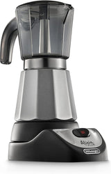 De'Longhi Alicia Plus EMKM6.B Oală Moka (rotativă la 360°, 550 W) Argintiu-Negru