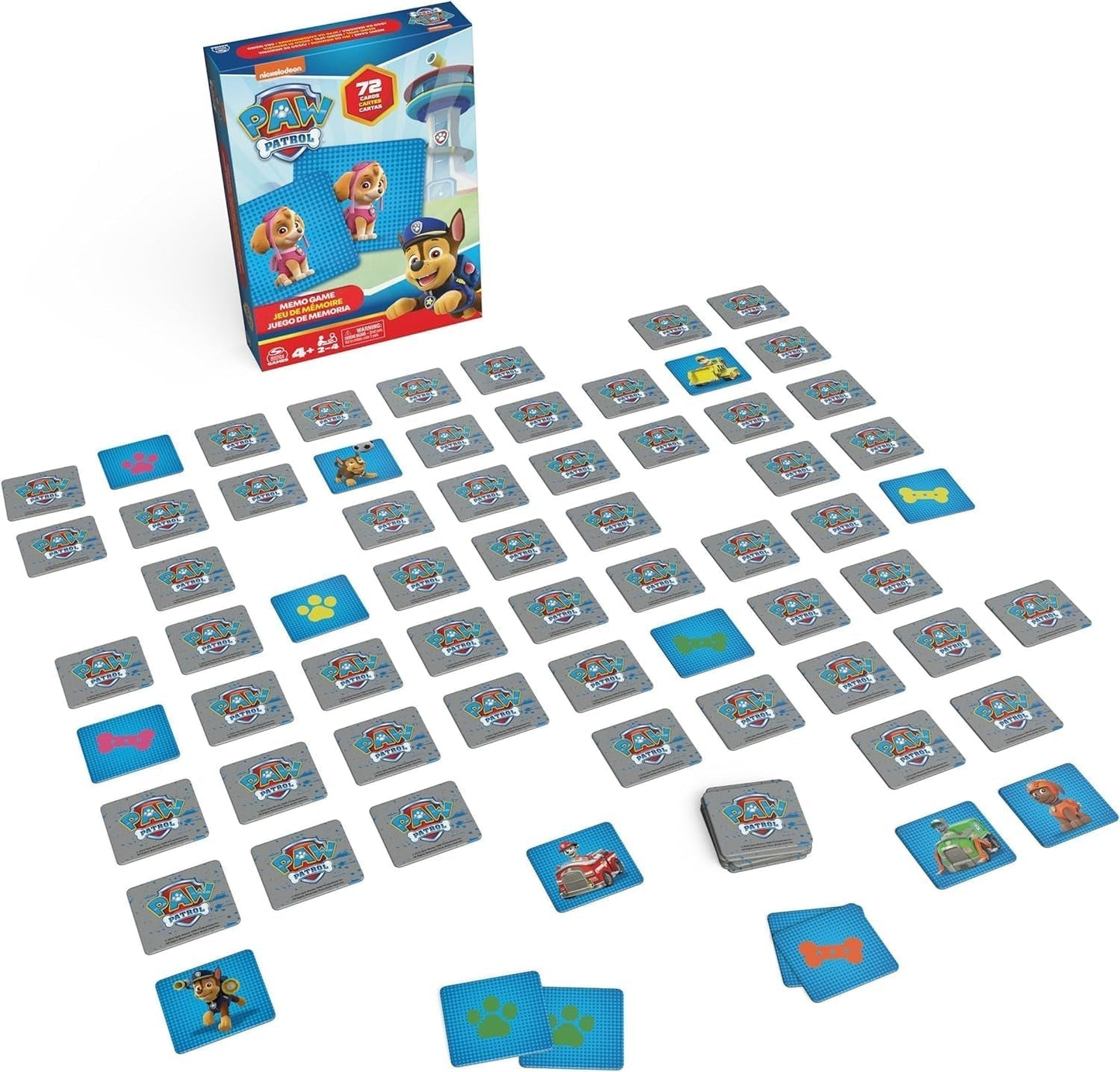 Jocuri Spin Master Paw Patrol, joc de memorie, jucarie Paw Patrol, Chase, Stella, Marcus, Ruben, jocuri de memorie cu carti, pentru copii peste 4 ani Action figures Naty Shop
