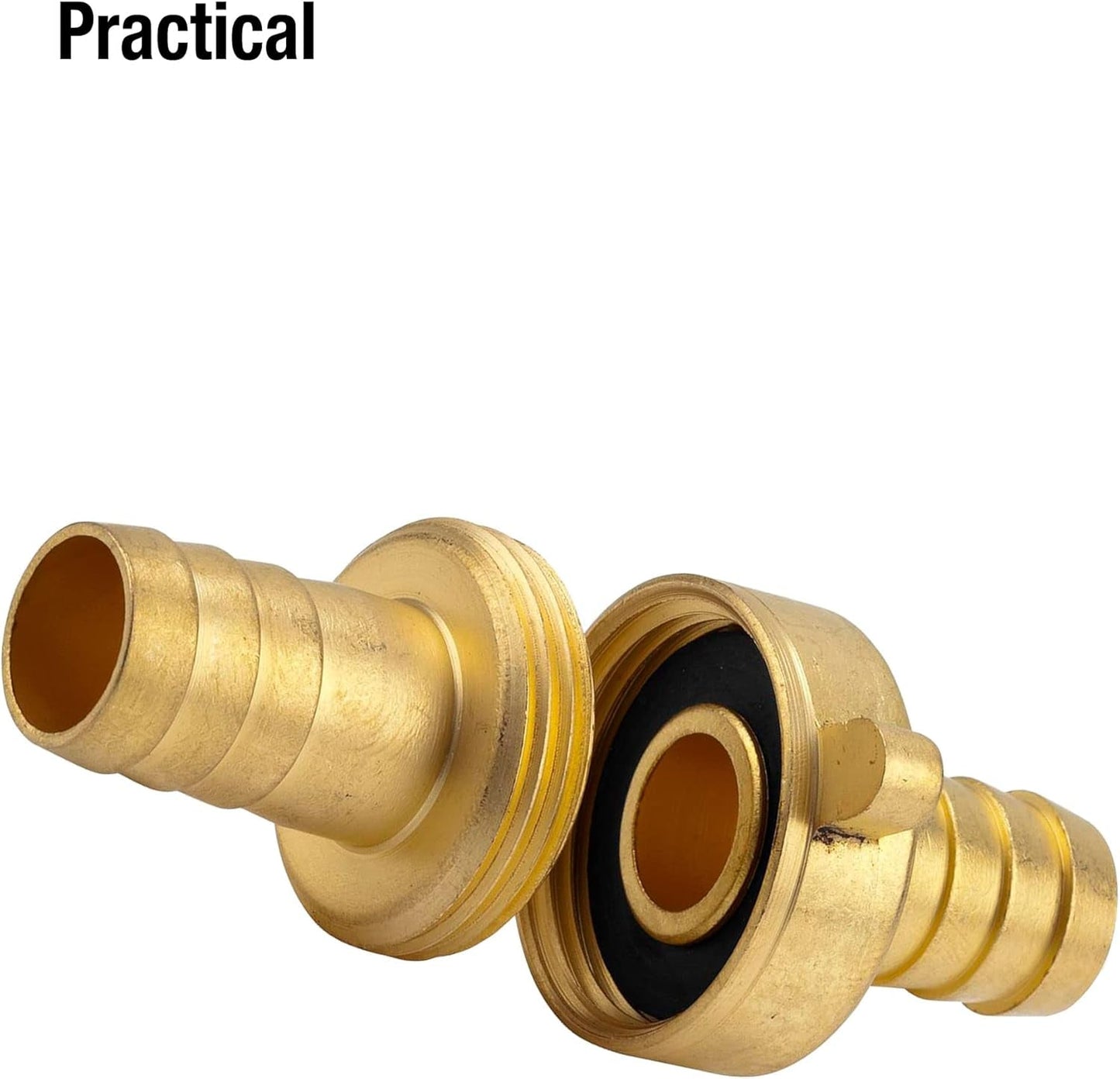 Racord furtun din alamă Gardena, 3 piese: Racord pentru prelungire furtun, filet de 26,5 mm (G 3/4 inch), pentru furtunuri de 13 mm (1/2 inch) (7151-20)