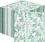 Șervețele de unică folosință Talking Tables Table Kind, șervețele din hârtie moale, frunze verzi, pentru nunți sau uz zilnic, ecologice, compostabile, reciclabile, produse în UE, 2
