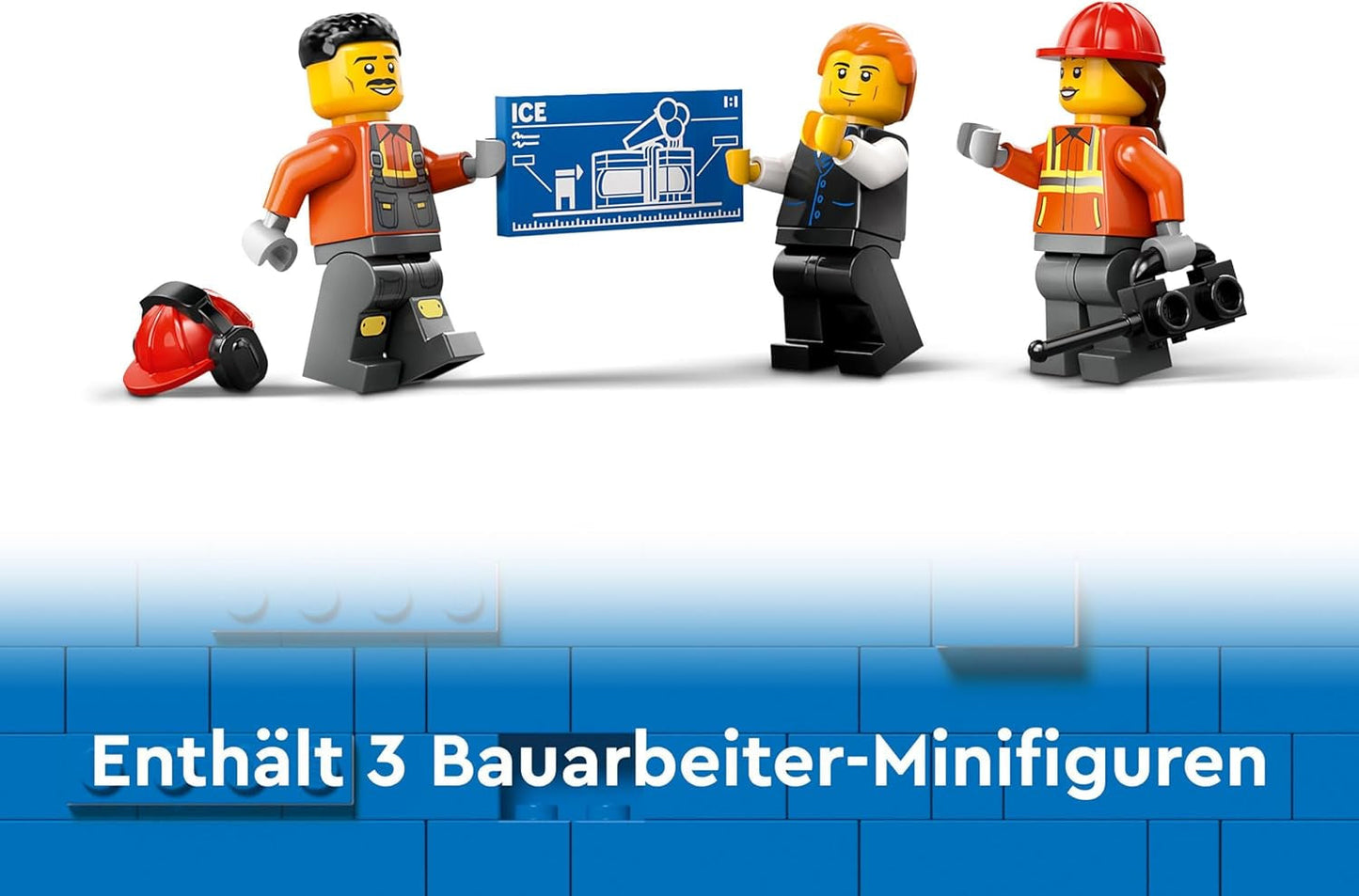 LEGO City Crawler Excavator, excavator de jucărie pentru copii de la 8 ani, jucărie de construcție cu model de excavator, camion construibil cu accesorii și 3 minifigurine 60420 Seturi de constructie Besuche den LEGO-Store