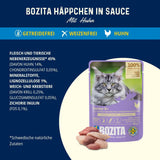 Hrană umedă pentru pisici Bozita Senior 8+ Mound cu cereale și mult pui - 12 pliculețe x 85g, hrană umedă pentru pisici fără cereale și grâu - Hrană umedă pentru pisici cu 8,5% proteine și 4,5% grăsimi