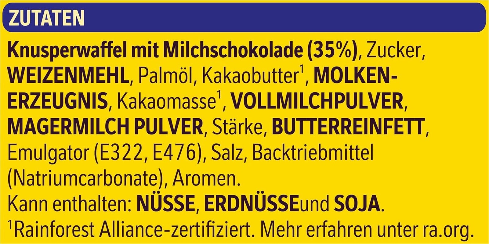 Vafă crocantă Nestlé, delicioasă bară de vafe cu ciocolată cu lapte, pachet multiplu, pachet de 1 (3x26g fiecare)