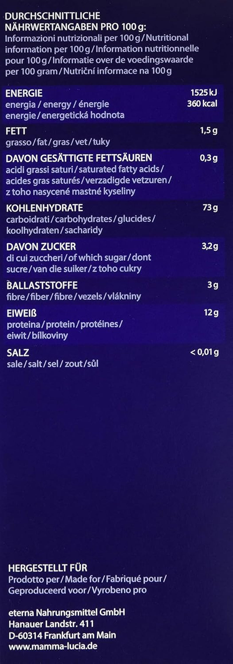 Cannelloni de paste, pachet de 8 (8 x 250 g)