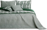 Ameliahome Cuvertură de pat Cuvertură de pat 170X210 Cm Două fețe Ușor de îngrijit Cuvertură de pat Model de plante Verde Alb Tropical Bonaire Paturi si Cuverturi Besuche den AmeliaHome-Store Tropical Bonaire Verde Alb 170 X 210