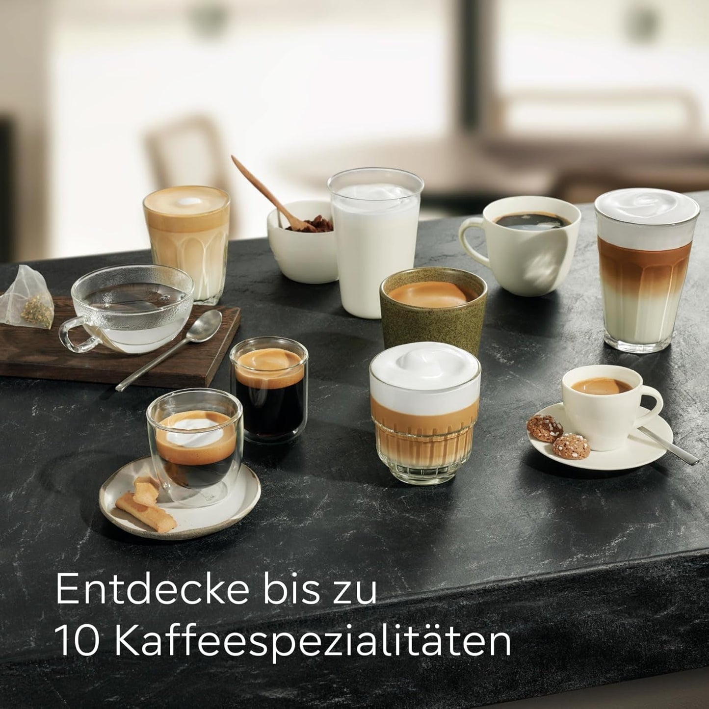 Espressor automat Siemens EQ500 integral TQ513D01, multe specialități de cafea, spumator de lapte, recipient de lapte integrat, curățare automată cu abur, 1500 W, lumină naturală argintie/negru piano