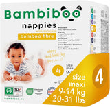 Scutece mini de unică folosință Bambiboo, prietenoase cu pielea, cu fibră moale de bambus și deschidere ombilicală - Scutece pentru nou-născuți - Scutece de unică folosință pentru nou-născuți - Protecție a pielii - Mărimea 2, 25 bucăți