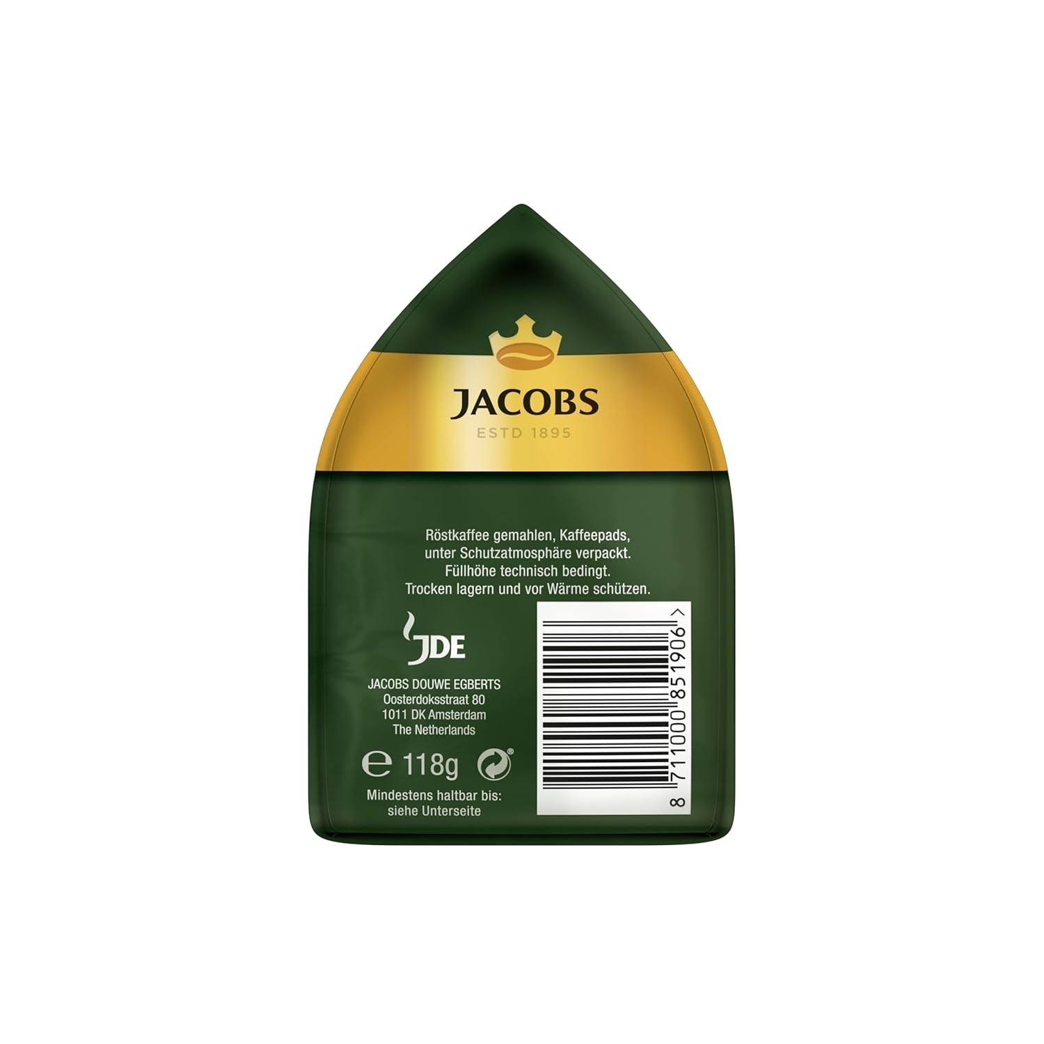 Jacobs Pads Crema, Senseo kompatible Pads, 5 x 18 Getränke, 90 Kaffeepads