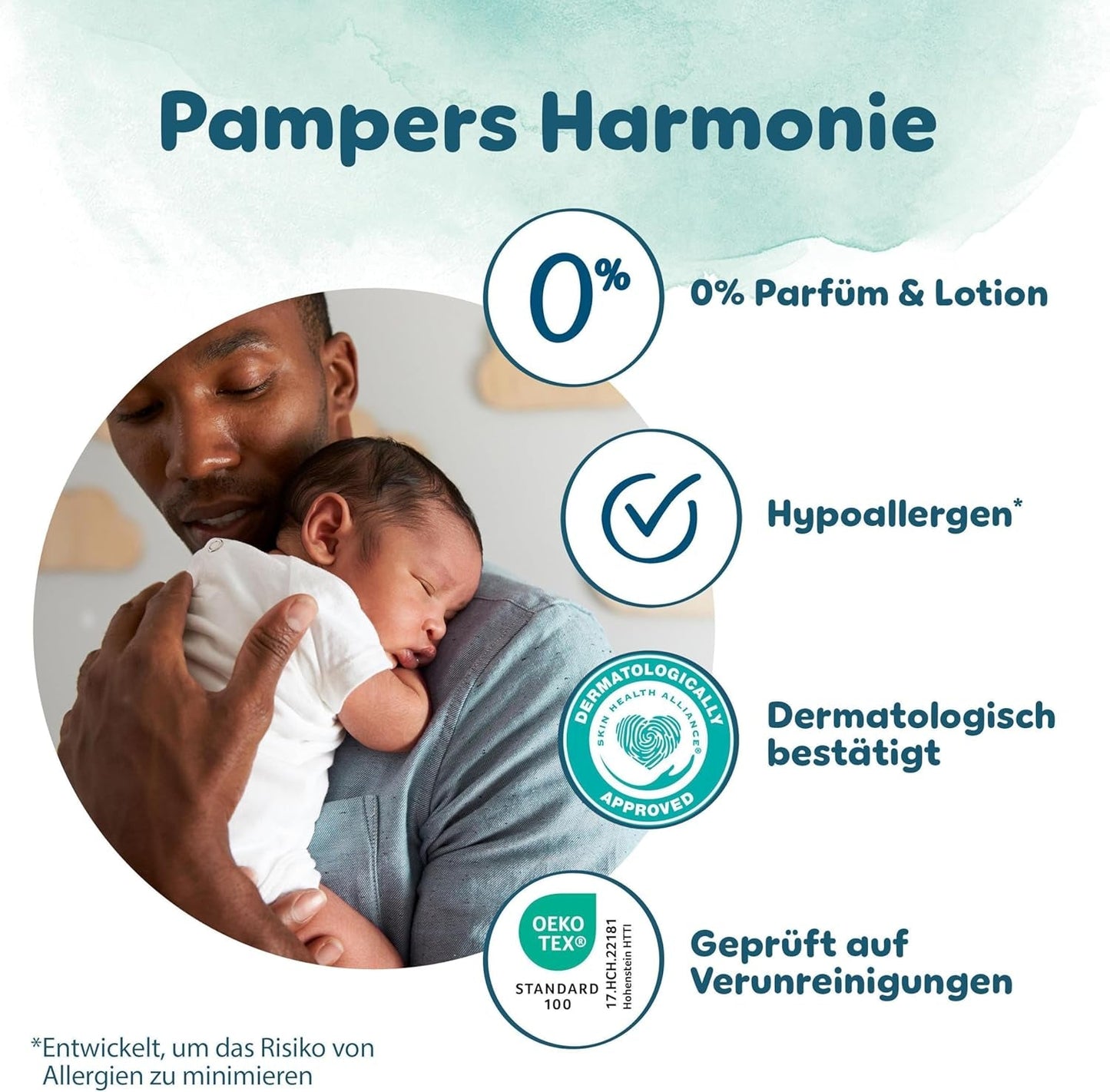 Scutece Pampers Harmony mărimea 4, 174 scutece, 9 kg-14 kg, protecție delicată a pielii cu protecție 100% Pampers