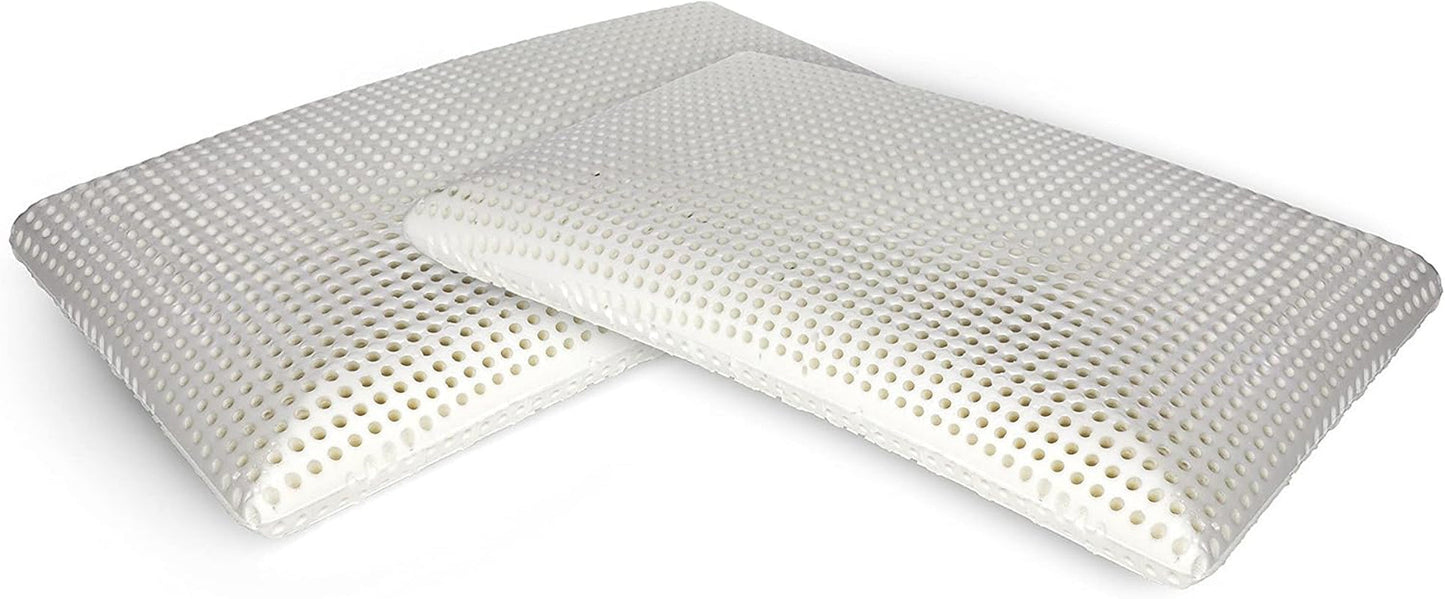 Talamo Italia Set de 2 perne pentru pat, 100% Made in Italy, pernă detașabilă "săpun" din spumă de memorie perforată, hipoalergenică și respirabilă, 70X40Xh16 Cm Perne standard Naty Shop Altezza 12 Fără capac Set Da 2