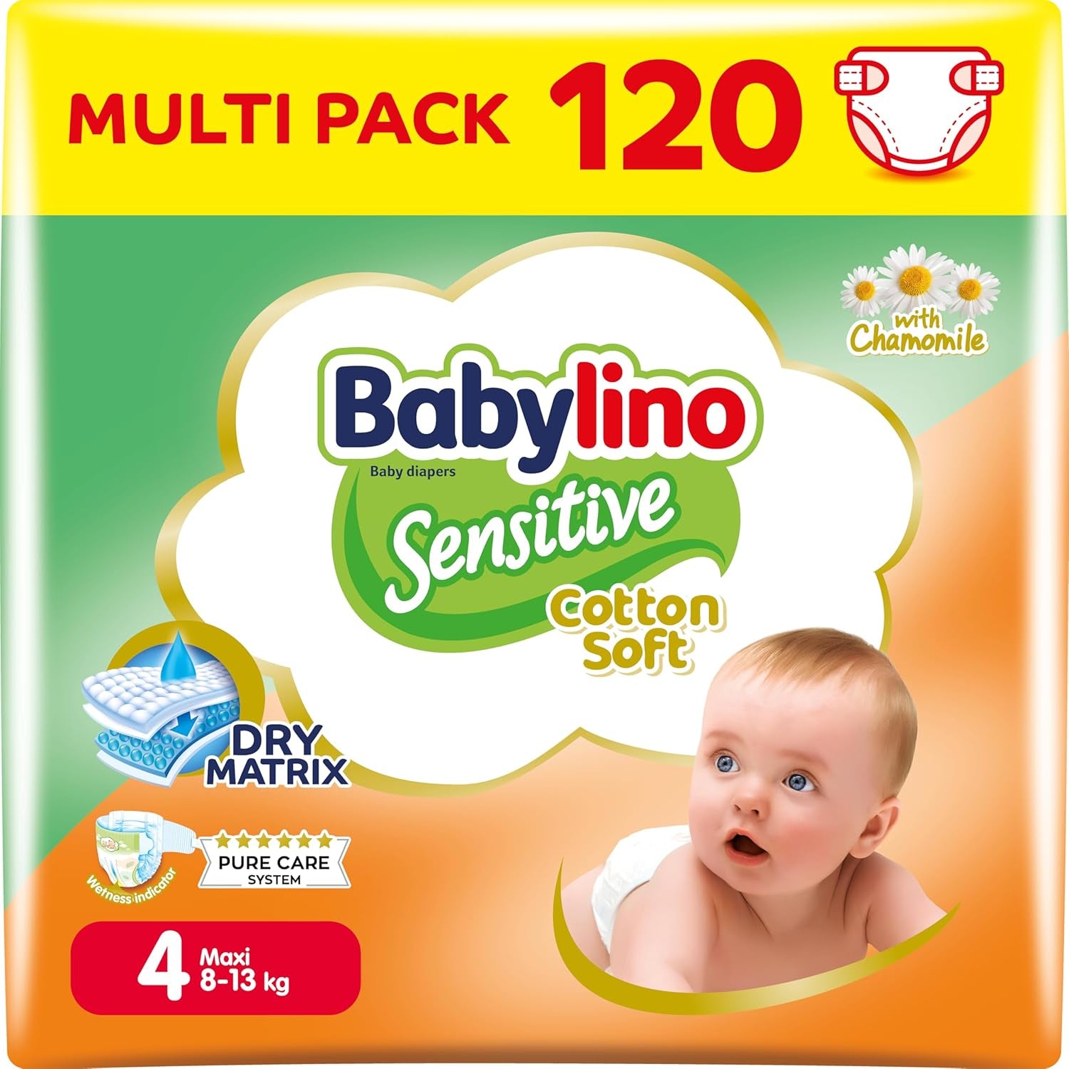 Scutece pentru bebeluși Sensitive mărimea 4, Maxi (8-13 kg), 20 bucăți