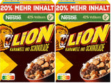 Cereale (+20%), Cereale cu ciocolată și caramel și 41% cereale integrale, fulgi de mic dejun cu vitamine și minerale, pachet de 2 (1 x 480 g)