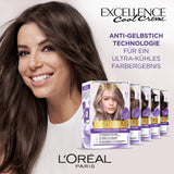 L'Oréal Paris Vopsea de păr permanentă cu rezultat de culoare ultra rece, acoperire 100% a părului gri, set cu colorare, șampon și cremă de îngrijire, Excellence Cool Creme, Nr. 7.11 Ultra rece blond mediu (Blond) Vopsea pentru par Naty Shop