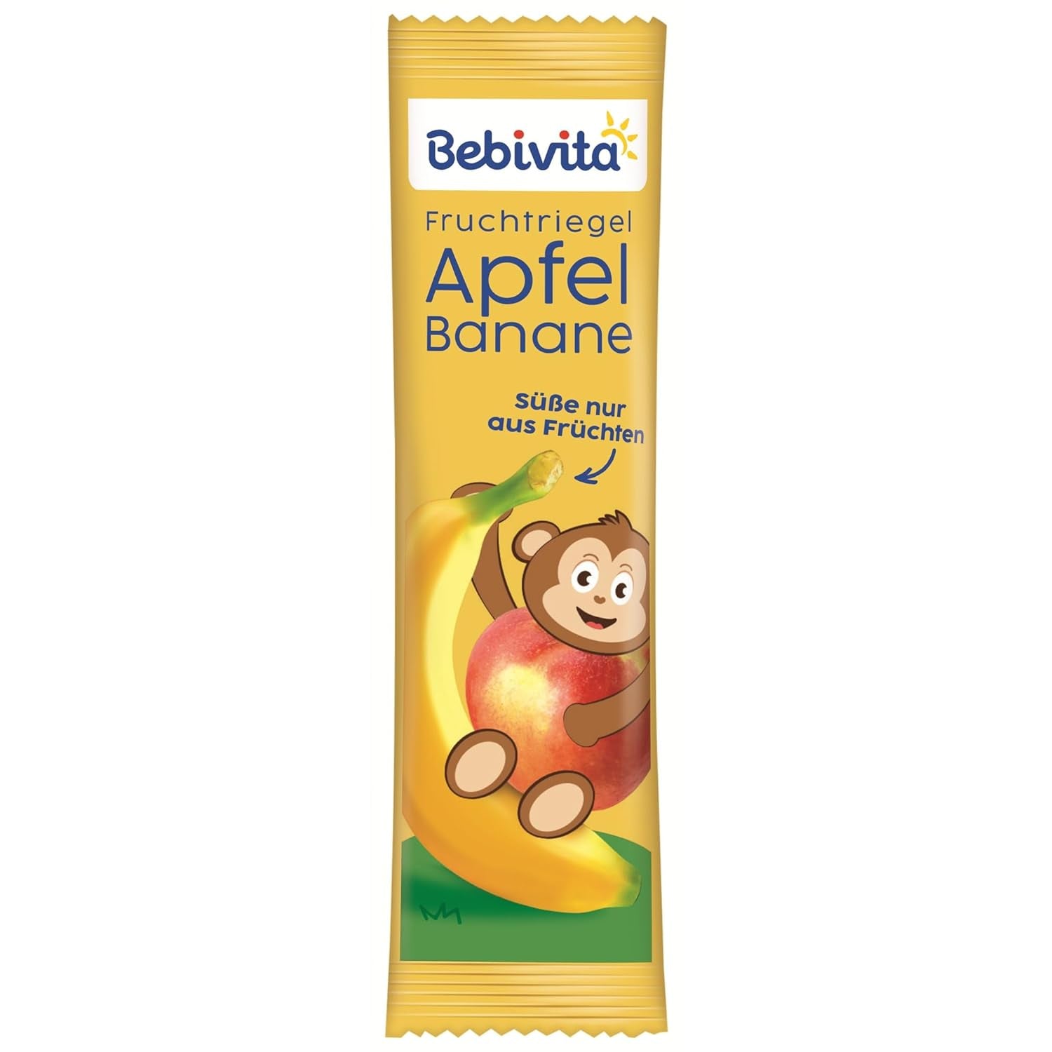 Batoane cu măr și banană (20 x 25g), îndulcite doar cu fructe, gustare perfectă între mese, preparate din ingrediente strict controlate și selectate.