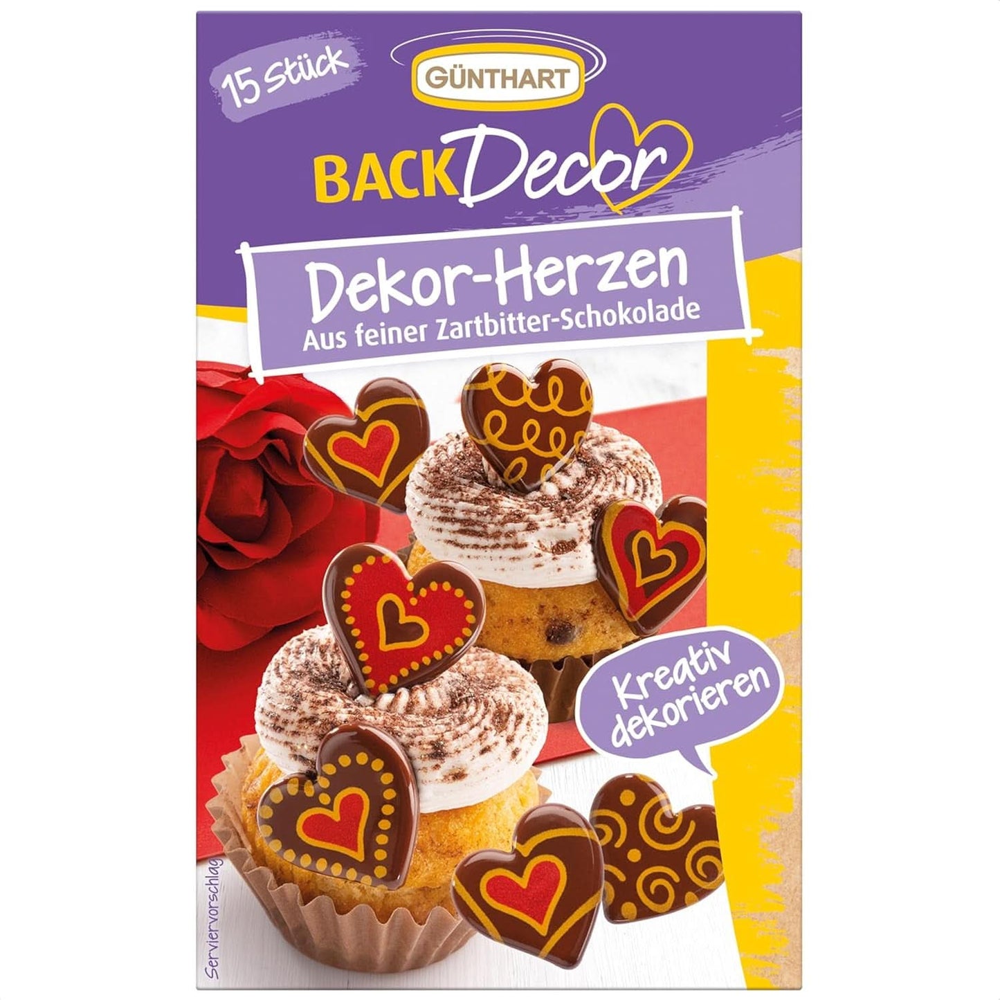 Günthart Backdecor, 90 bucăți litere de ciocolată, alfabet și numere din ciocolată neagră fină, 47 grame Naty Shop