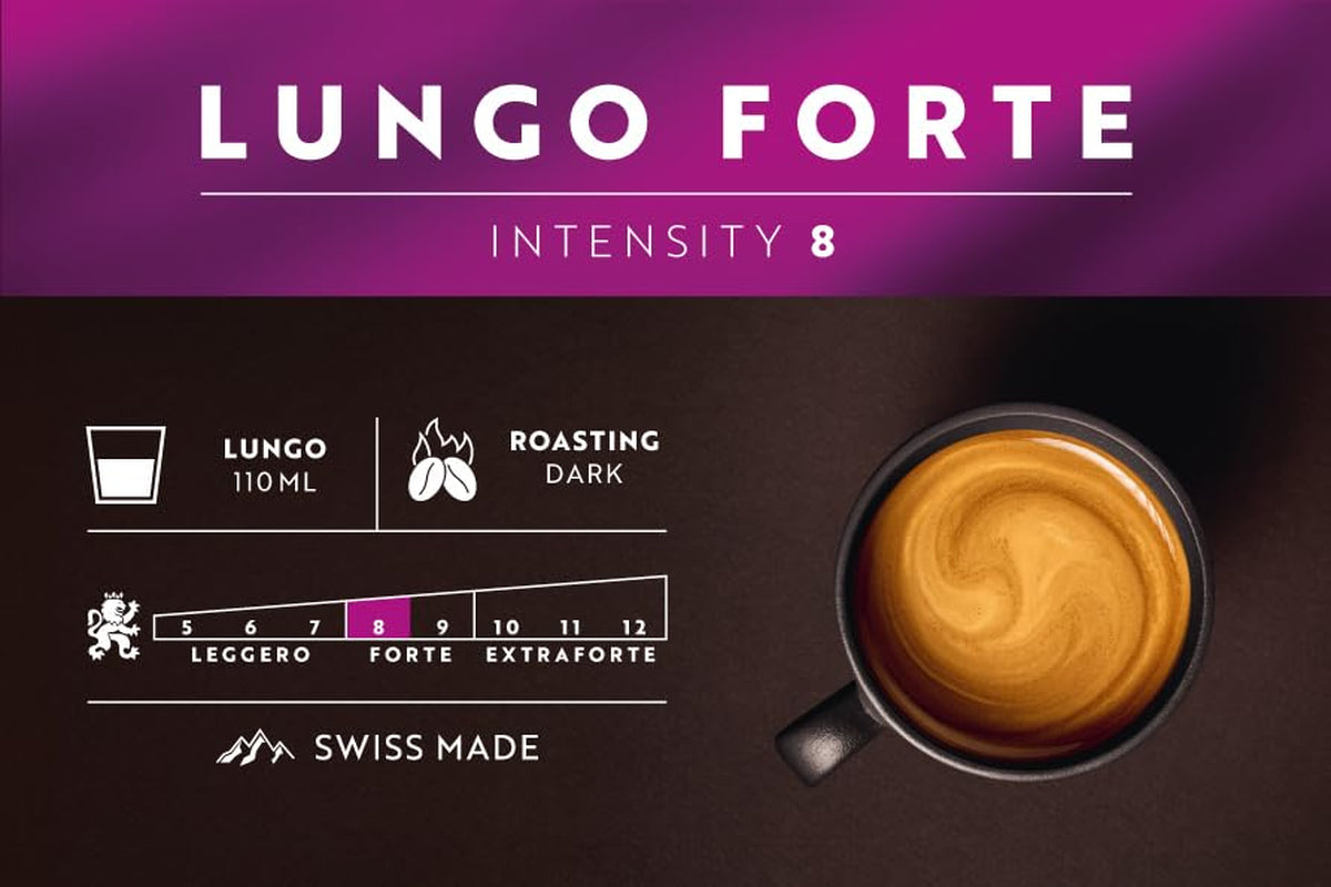 Café Royal Professional Pads, Lungo Forte, 50 Nespresso (R) Professional kompatible Pads für Office und Gastronomie, Rainforest Alliance zertifiziert, 100 Prozent Arabica Kaffee, Intensität 8