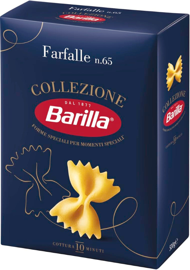 Barilla Collezione Farfalle Paste făcute din grâu dur de înaltă calitate, întotdeauna al dente, (1 x 500 g)