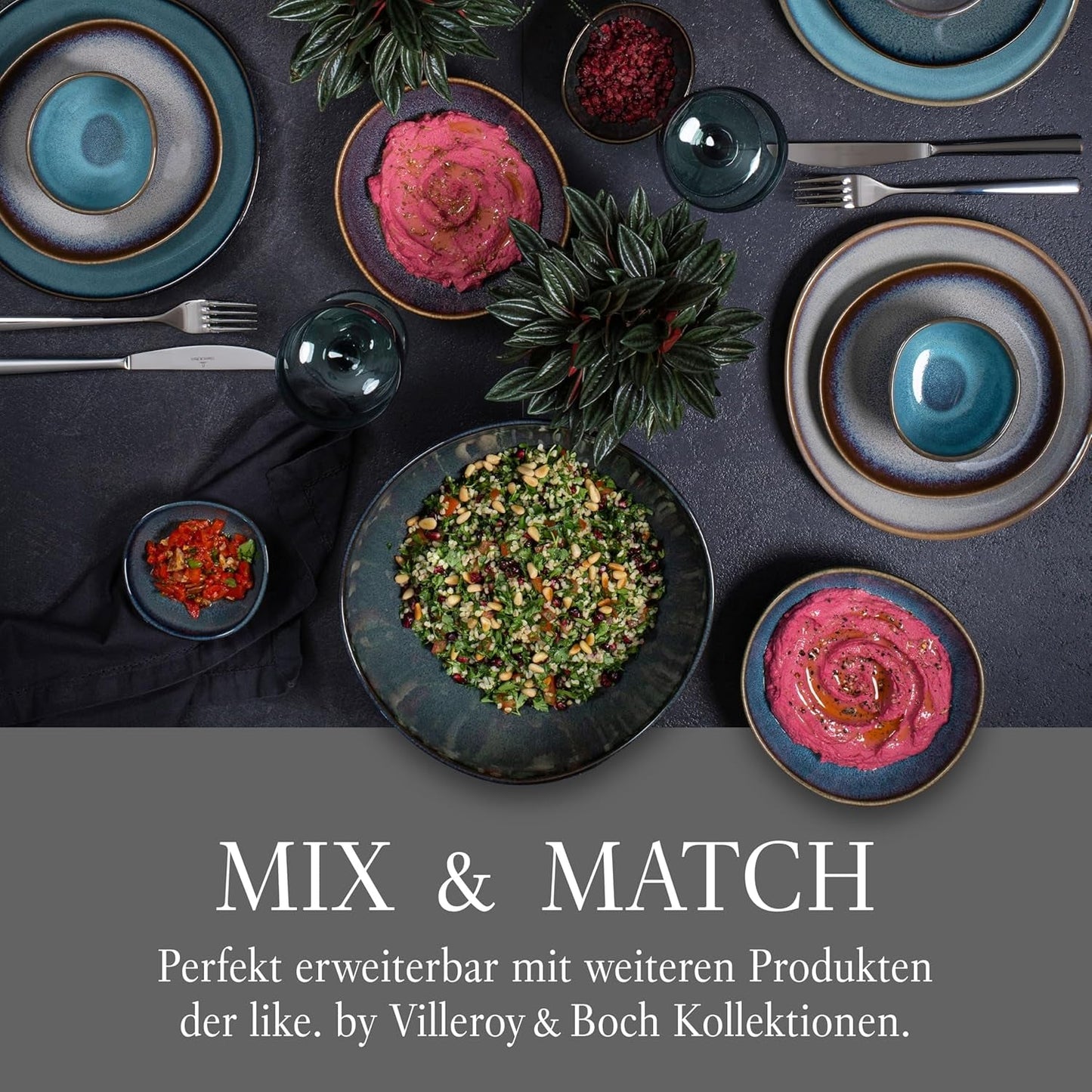 Set de masă bej Lave de la Villeroy & Boch, 4 piese, ca.